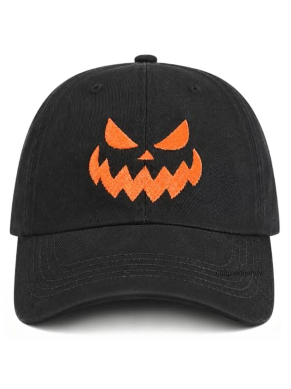 Halloween Baseball Cap Embroidered Cotton Pumpkin Face Hat Adjustable